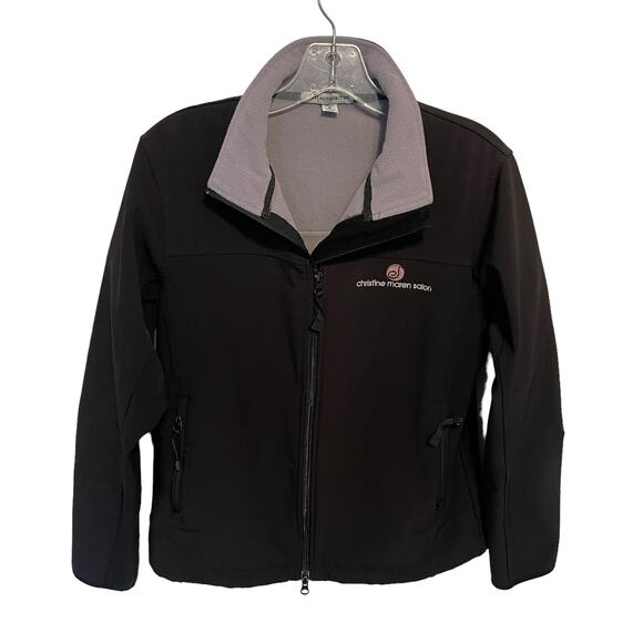 Port Authority Full Zip Jacket Womens Medium Black Plush Lined Mock Neck - Picture 1 of 8